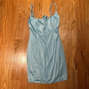 Blue mini dress